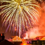 Firework and Laser Display on Bonfire Night at Gloucester Docks