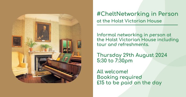 #CheltNetworking in Person at the Holst Victorian House - Including tour and refreshments