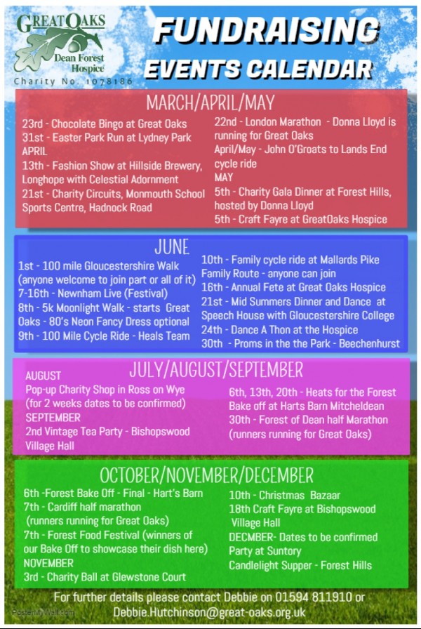 Fundraising Events Calendar