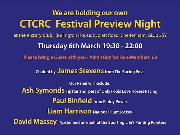 Cheltenham & Three Counties Race Club's Cheltenham Festival Preview Night 