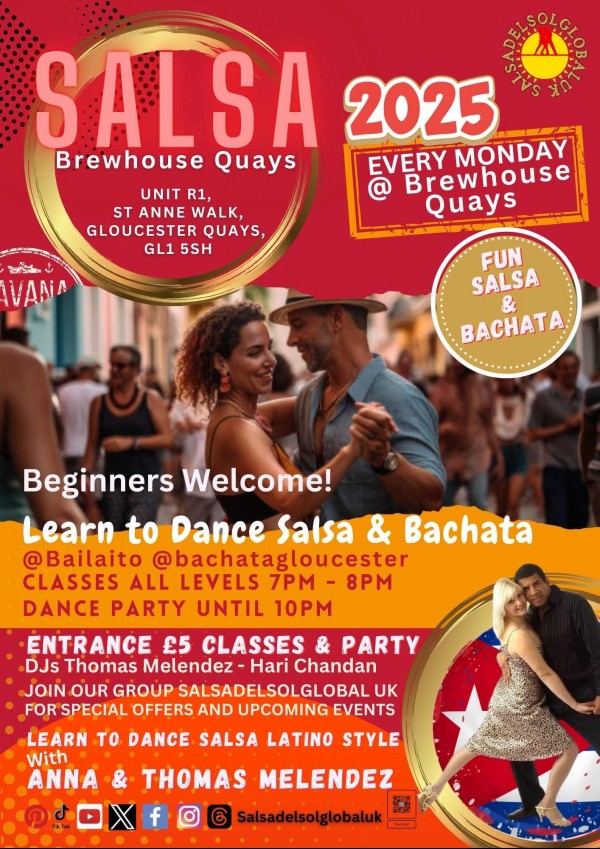 Salsa at the BrewHouse Quays Gloucester 7.pm 