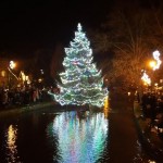 Christmas light switch on at Bourton on the Water 