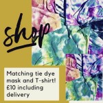 Handmade Tie Dye Mask with Matching Tshirt - OFFER