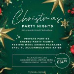 Christmas Parties at Leonardo Cheltenham - Early Bird Offer available until 31st July